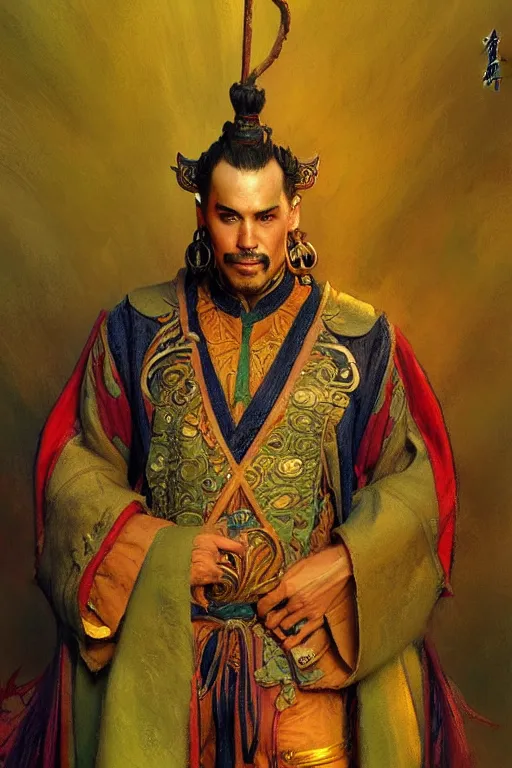 Image similar to wizard, character design, ming dynasty, colorful, painting by gaston bussiere, craig mullins, j. c. leyendecker, tom of finland