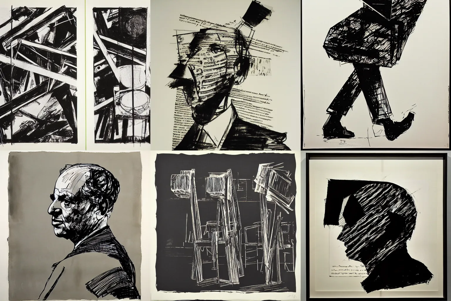 Prompt: artwork by william kentridge,