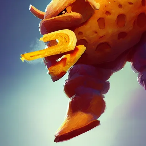 Image similar to portrait of mr viking cinnamon toast, bread type pokemon, strong pixar wheat bread warrior, volumetric lighting, dynamic composition, art by sachin teng and sergey kolesov and ruan jia and heng z, scifi, fantasy, hyper detailed, ultra realistic, sharp focus, wildlife photography, national geographic, octane render, concept art