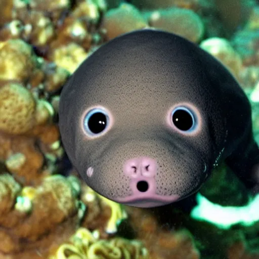 Image similar to photo of newly discovered mysterious deep sea puppy in the marianas trench