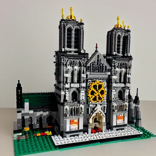 Image similar to Notredame made with Lego