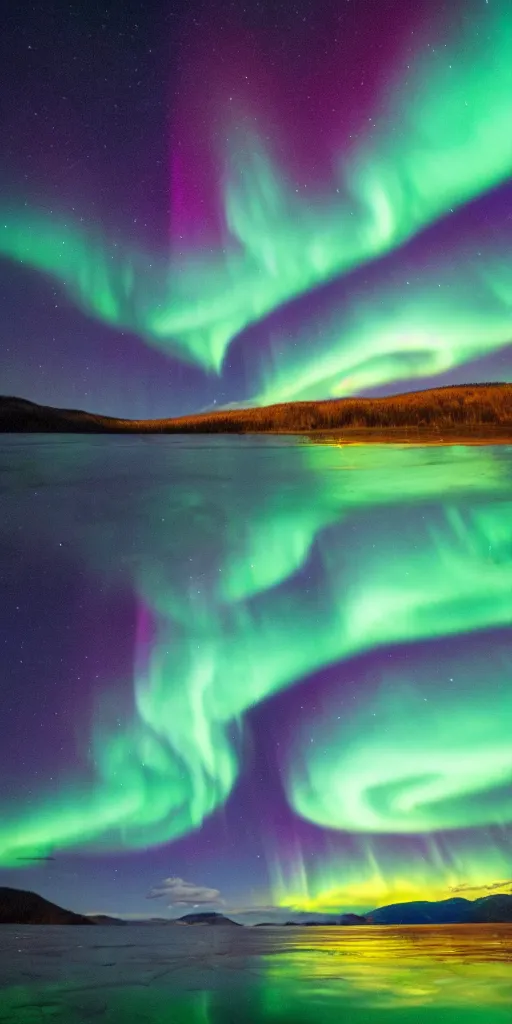 Image similar to Northern Lights over Baikal lake