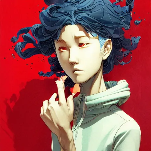 Image similar to prompt : stealthy rogue adventure character portrait soft light painted by james jean and katsuhiro otomo and erik jones, inspired by akira anime, smooth face feature, intricate oil painting, high detail illustration, sharp high detail, manga and anime 1 9 9 9