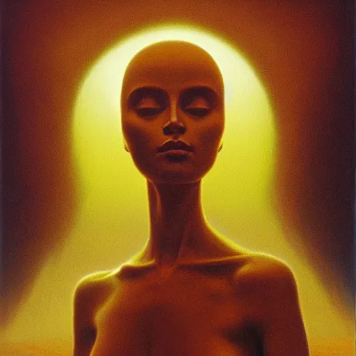 Image similar to the queen of the sun by zdzisław beksiński, oil on canvas, 8k high quality and resolution, professionally detailed, trending on artstation