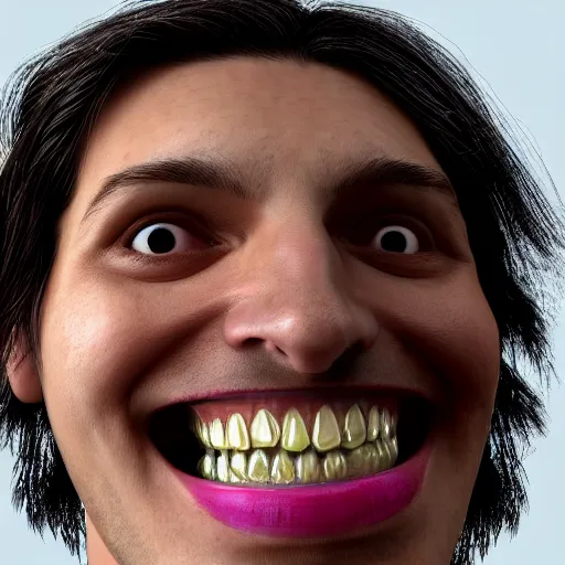 Prompt: the teeth man, 4 k, hyperrealistic