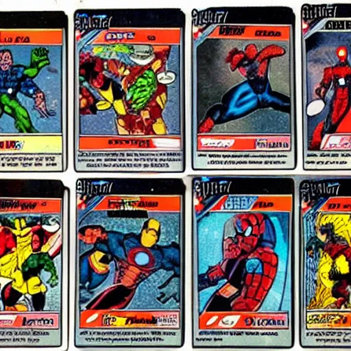 Image similar to ultra rare 1 9 9 0 s marvel trading cards