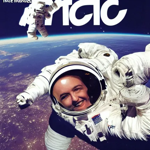 Image similar to an astronaut wearing a robe chilling in a infinity pool, magazine cover photograph