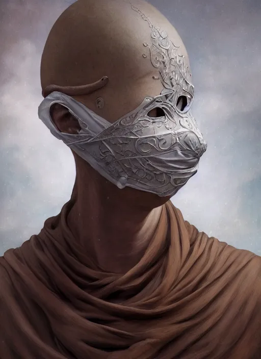 Image similar to Floating thespian mask, bodyless, alone, book, art nouveau, Detailed Digital Art, Oil Paining, Exquisite detail, post-processing, masterpiece, Cinematic Lighting, Unreal Engine, 8k, HD, Stanley Artgerm Lau, WLOP, Rossdraws, Frank Frazetta, Andrei Riabovitchev, Marc Simonetti, trending on artstation