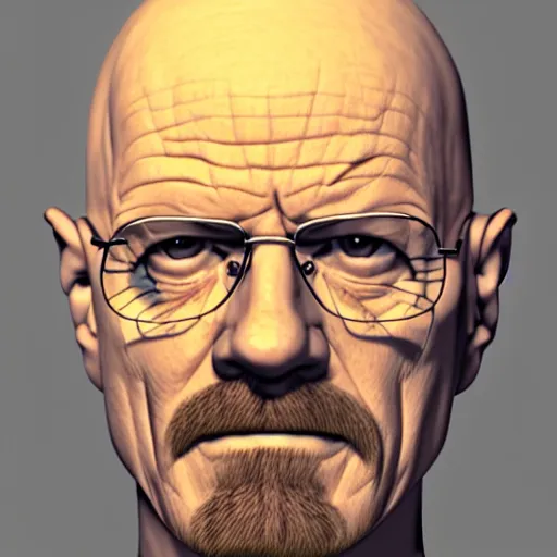 Image similar to just sold this 3 d model to a client. 3 d model of walter white. fully rigged, good topology