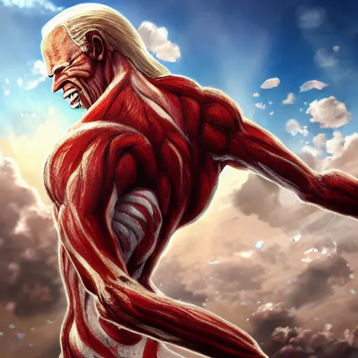 joe biden, as the colossal titan, kicking a florida | Stable Diffusion ...