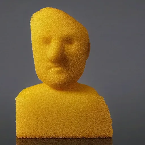 Image similar to a sponge sculpture of a man