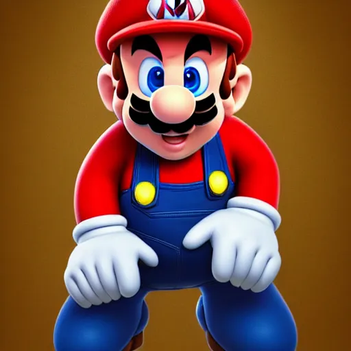 Image similar to stunning award winning hyperrealistic hdr 8 k highly detailed portrait photo of mario as a real human