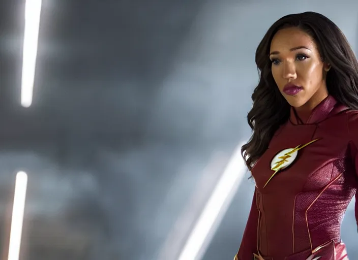 Image similar to film still of candice patton as the flash in the new flash movie, 4 k