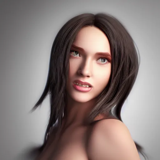 Image similar to beautiful young woman model octane render