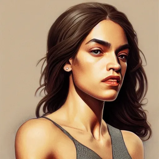 Prompt: ultra realistic illustration, alexandria ocasio - cortez politician, intricate, elegant, highly detailed, digital painting, artstation, concept art, smooth, sharp focus, illustration, art by artgerm and greg rutkowski and alphonse mucha