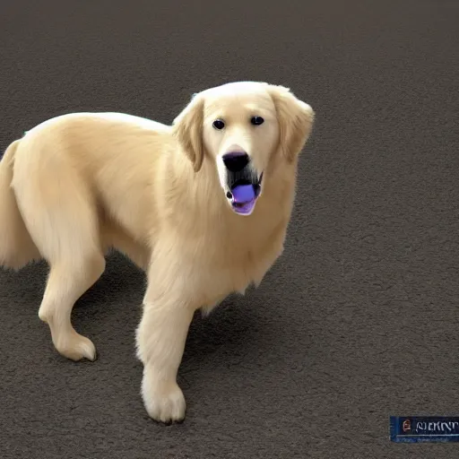 Image similar to golden retriever in hazmat suit, 8 k, cinematic, ultra realistic