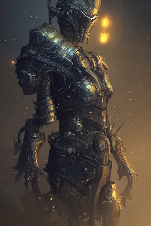 Prompt: Cybernetic Noxious Gas Armor, fantasy, magic, digital art by WLOP, highly detailed, illustration, bossfight, darksouls