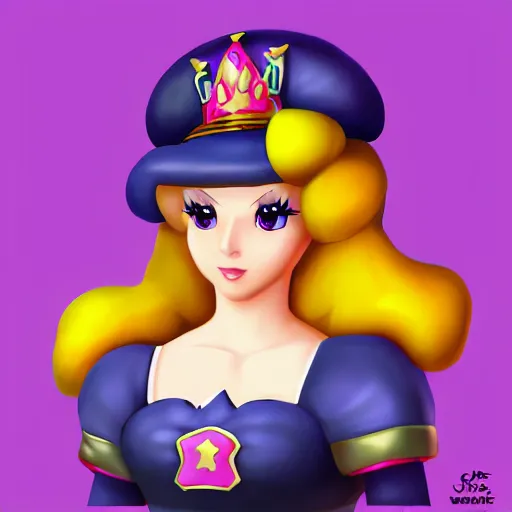 Image similar to an icon of princess peach's face, artstation, rpg, digital art, isometric, dark background.