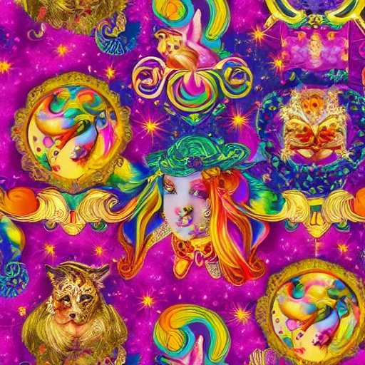 Image similar to Lisa Frank and Baroque collaboration