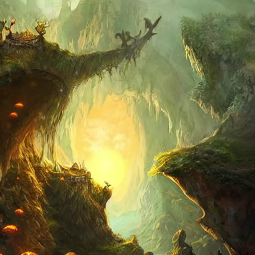 Image similar to a fantastical cave, full of treasure