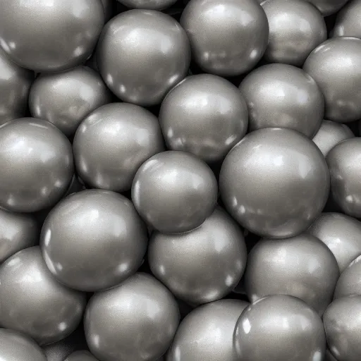 Image similar to scp-225 unstoppable and immovable grey metallic spheres