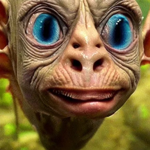 Image similar to gollum - faced fish