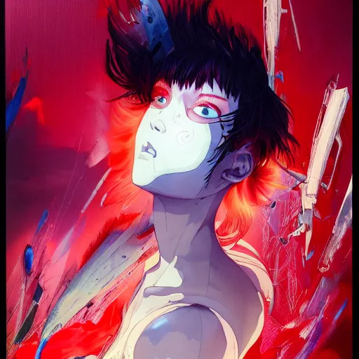 Image similar to prompt : blade character portrait soft light painted by james jean and katsuhiro otomo and erik jones, inspired by evangeleon anime, smooth face feature, intricate oil painting, high detail illustration, sharp high detail, manga and anime 1 9 9 9