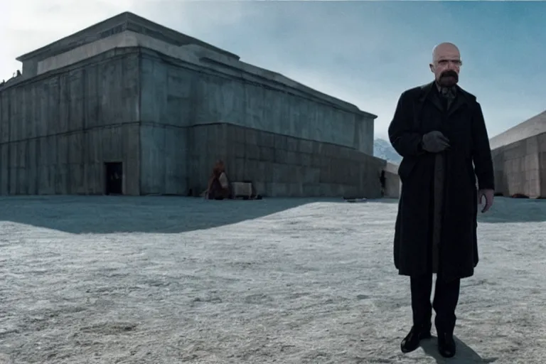 Image similar to walter white as lenin in'leninho'( 2 0 2 0 ), movie still frame, promotional image, imax 7 0 mm footage, oscar nominated cinematography, volumetric lighting, 8 k resolution