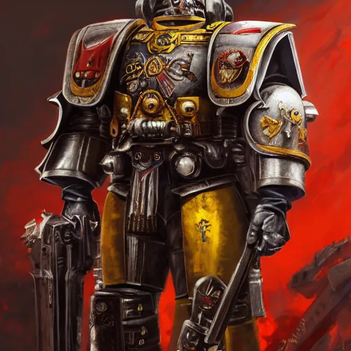 Image similar to Felix Kjellberg, PewDiePie as a space marine Primarch, warhammer 40k, closeup character portrait art by Donato Giancola, Craig Mullins, digital art, trending on artstation