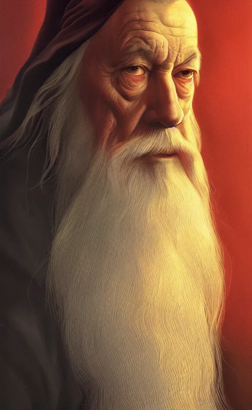 Prompt: a beautiful portrait painting of gandalf, by diego velazquez, beautiful composition and structure, high contrast, high saturation, vivid ember colors, cross hatching featured on artstation, shading study, lighting study, studio lighting, pipe smoke, volumetric fog, artistic, cinematic, backlight, rim light, portrait study