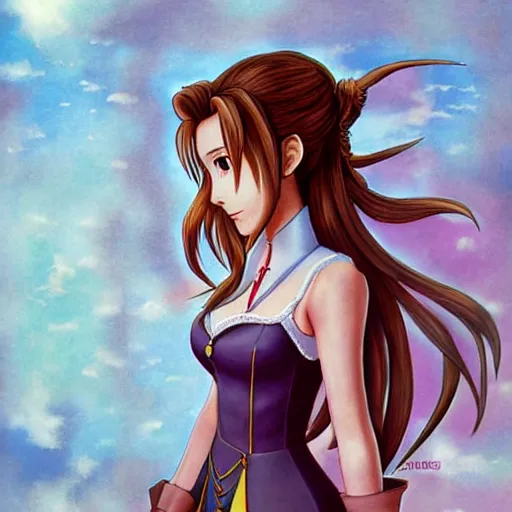 Prompt: aerith gainsborough by zeronis