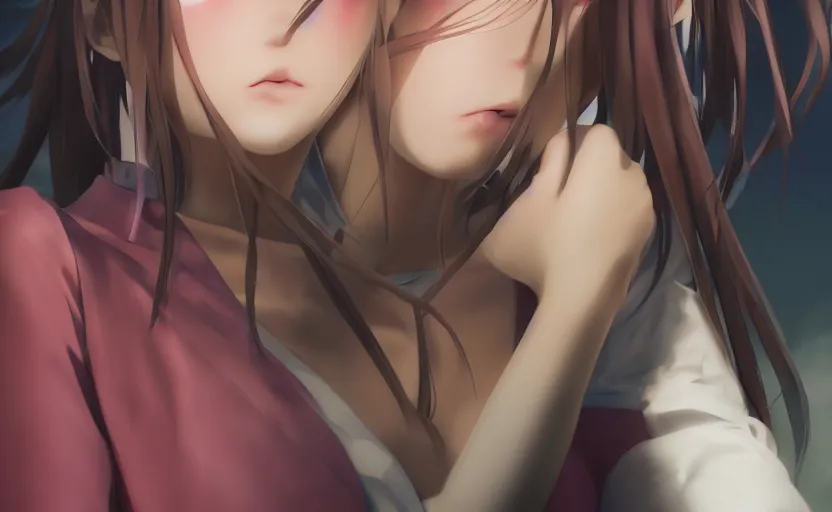 Image similar to photorealistic anime tsundere girl render, detailed face, colorful, atmosphere cinematic, by wlop, by ilyu kuvshinov, soft shadows, be concept art, super detailed, octane render, 8 k, unreal engine 5, super realistic, ufotable studio art style, trending in pixiv, japanese light novel cover, visual novel, website banner