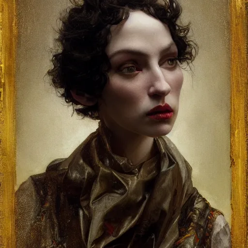 Image similar to highly detailed oil painting | very intricate | cinematic lighting | award - winning | the mime | by roberto ferri, by tom bagshaw, by j. c. leyendecker and klimt, detailed face, american romanticism, by austin osman spare, artstation, cgsociety, official art, octane