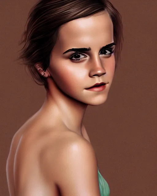 Image similar to detailed digital painting of a emma watson, chinese artwork, soft brushstrokes, pale skin, subsurface scattering, warm lighting