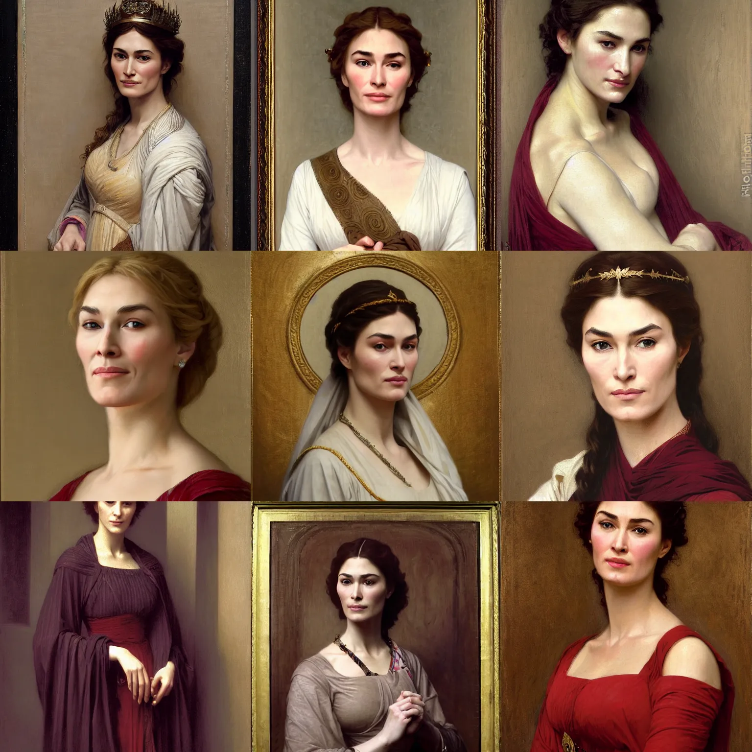 Prompt: portrait of cersei lannister by william - adolphe bouguereau