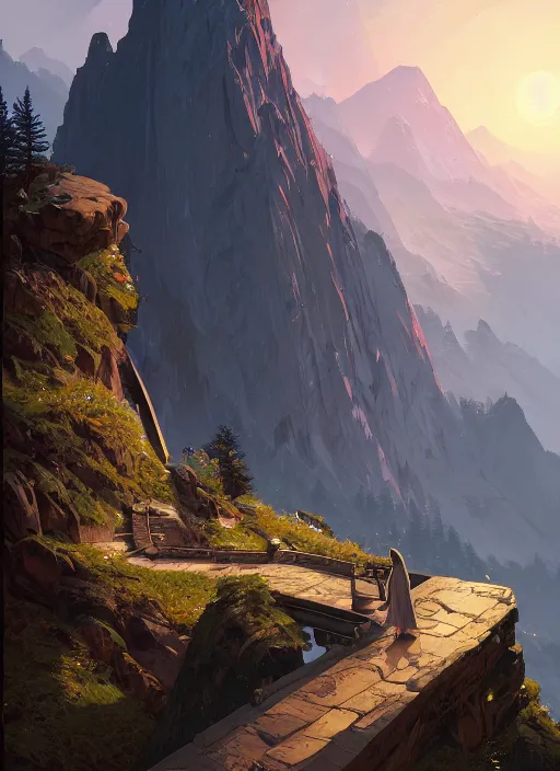 Image similar to highly detailed mountain in night, gta v, stephen bliss, unreal engine, fantasy art by greg rutkowski, loish, rhads, ferdinand knab, makoto shinkai and lois van baarle, ilya kuvshinov, rossdraws, tom bagshaw, global illumination, radiant light, detailed and intricate environment