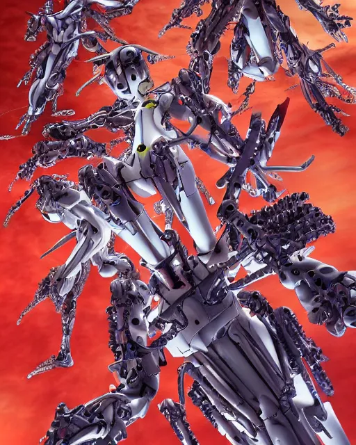 Prompt: evangelion by masamune shirow, biomechanical, 4 k, hyper detailed