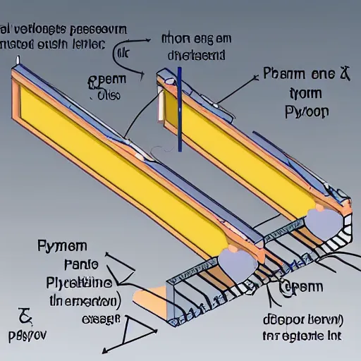 Prompt: a physics diagram of a beam supported on both ends with a load in the middle