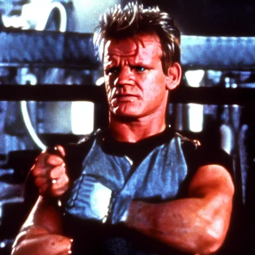 Image similar to Gordon Ramsay as the Terminator in The Terminator (1984)