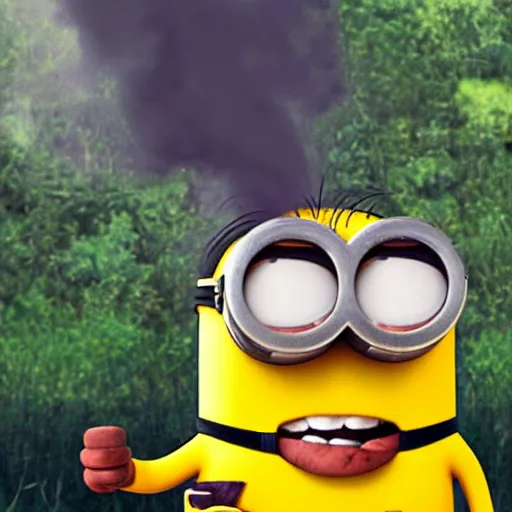 Image similar to minion smoking a cigar