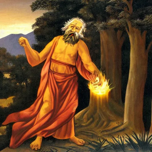 Image similar to moses and the burning bush