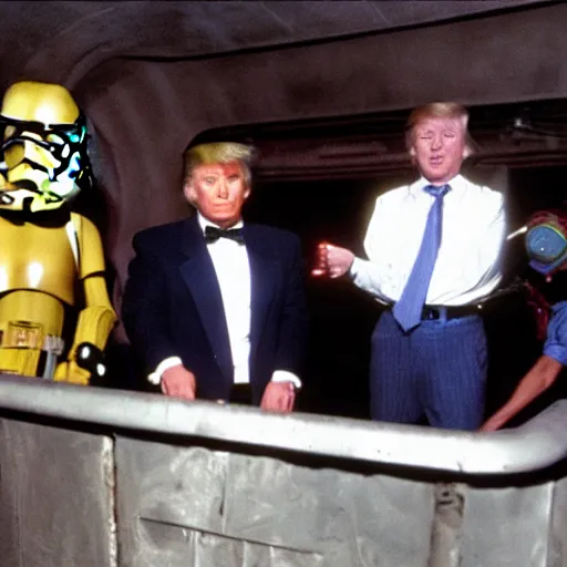 Prompt: donald trump in the cantina in star wars