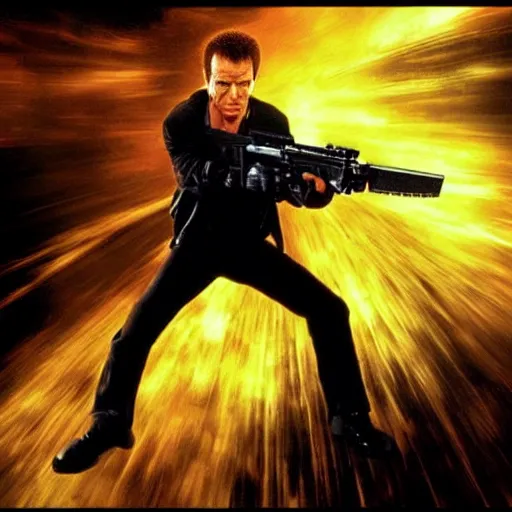 Image similar to Neo fighting Jack Bauer, from Matrix: 24 crossover (2005)