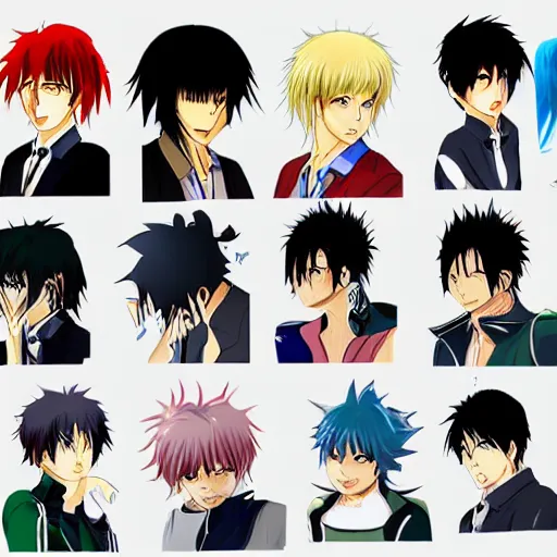 really cool anime characters with different | Stable Diffusion | OpenArt