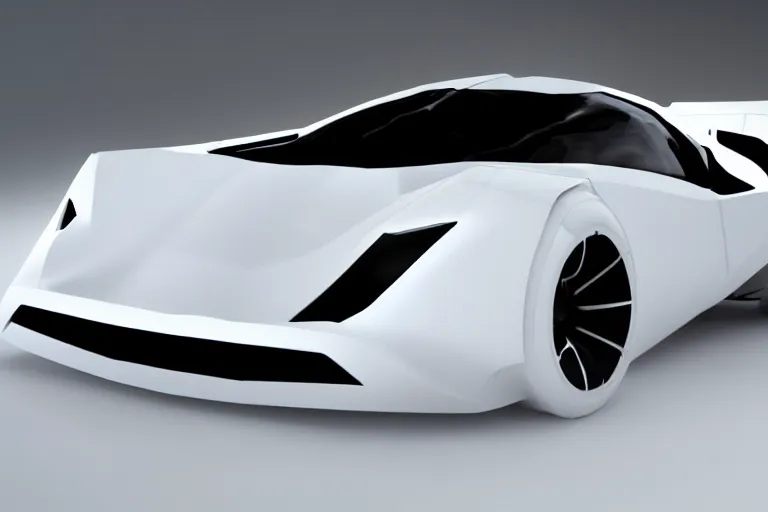 Prompt: cyberpunk white batmobile concept inspired sports car, futuristic look, highly detailed body, very expensive, photorealistic camera shot, bright studio setting, studio lighting, crisp quality and light reflections, unreal engine 5 quality render