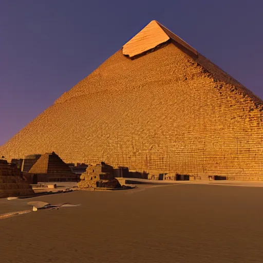 Image similar to the great pyramid of giza, renaissance painting, high quality, bright colors 4 k, unreal engine