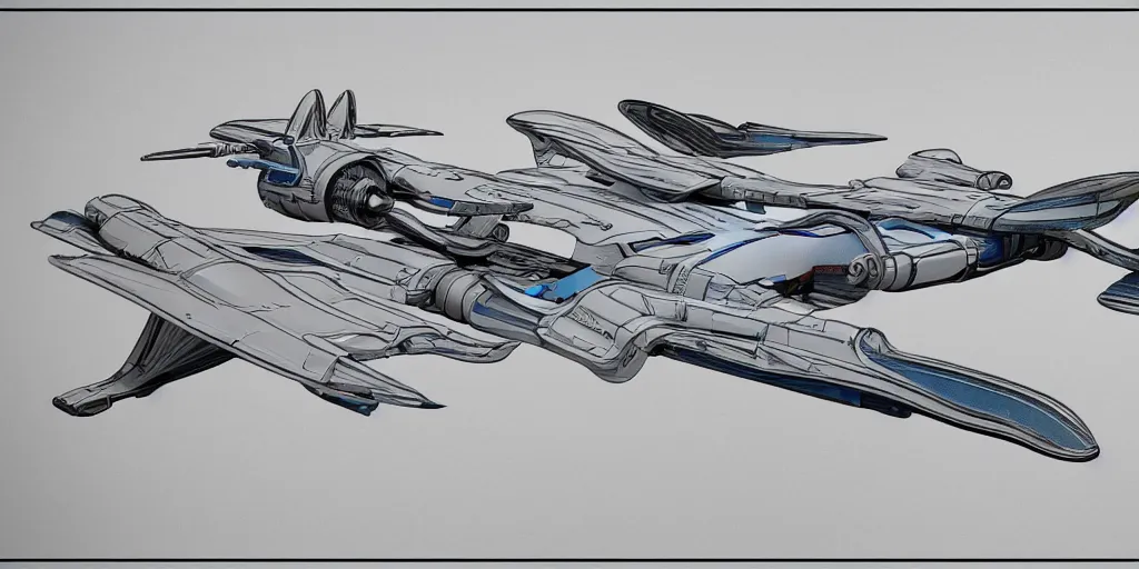 Prompt: highly detailed schematic, technical drawing, side view, sci-fi hover racer designs, pod racer designs