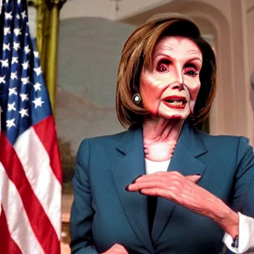Image similar to nancy pelosi as vigo the carpathian in ghostbusters