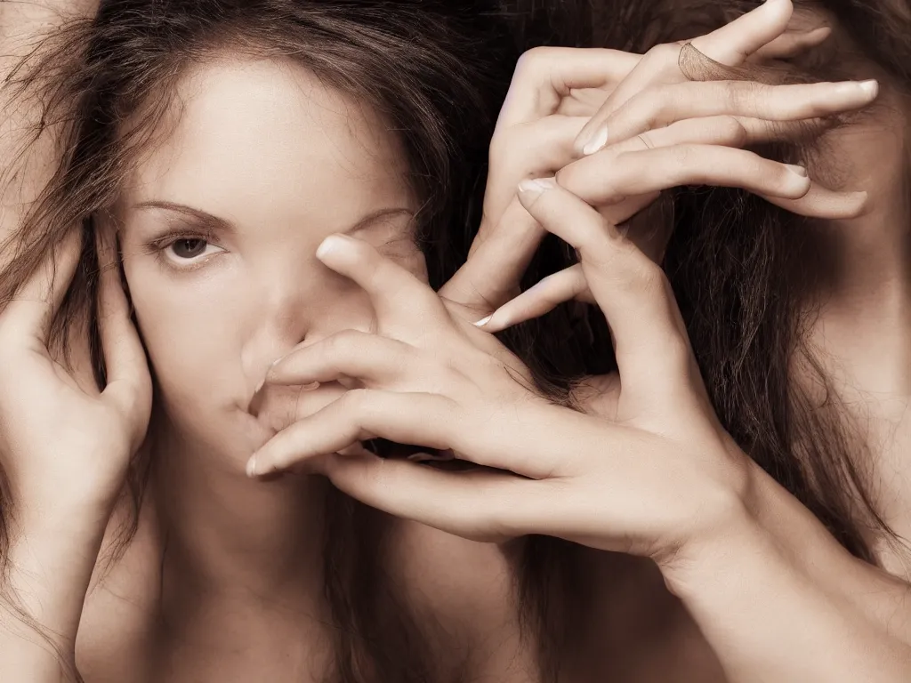 Image similar to studio catalog photography of a finely detailed woman's natural hand