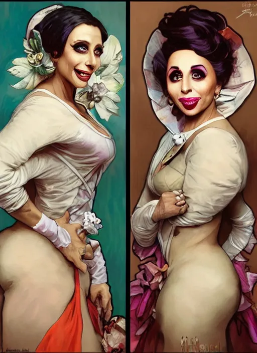 Image similar to bianca del rio, painting by artgerm and greg rutkowski and alphonse mucha